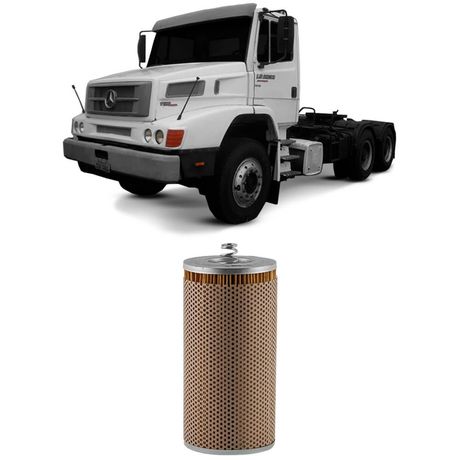 Filtro Óleo Mercedes Benz 2638 OM457 99 a 2006 Metal Leve