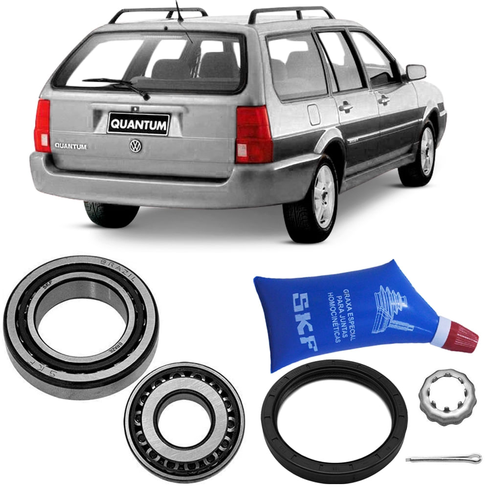 Kit de rolamento traseiro SKF com graxa e acessórios para Volkswagen Quantum