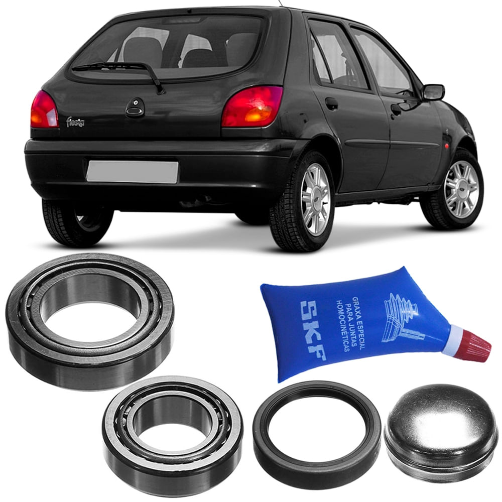 Kit Rolamento Roda Ford Fiesta 95 a 2002 Traseiro Sem ABS SKF