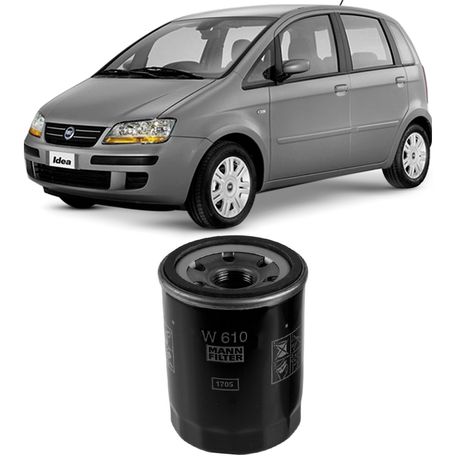 Filtro Óleo Fiat Idea 1.4 2006 a 2010 MANN-FILTER W610