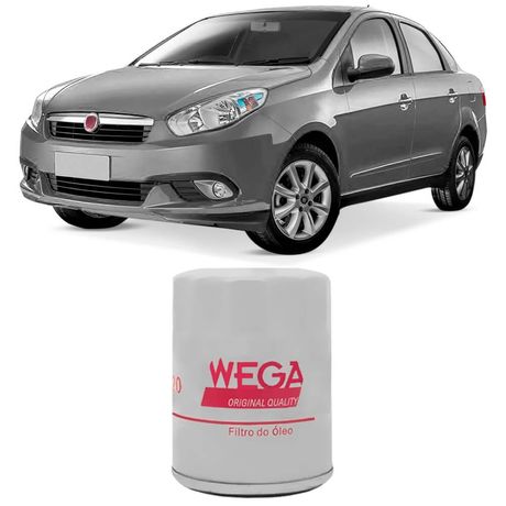 Filtro Óleo Fiat Grand Siena 1.4 2012 a 2018 Wega