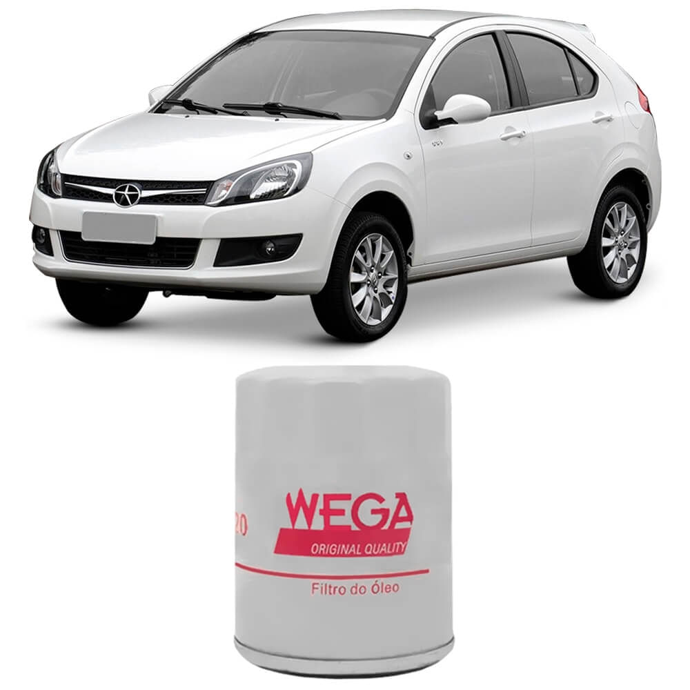 Filtro de óleo Wega branco indicado para JAC J3 2010-2015