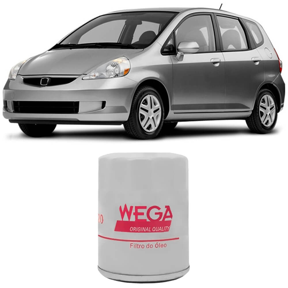 Filtro de óleo Wega para Honda Fit 2005-2008