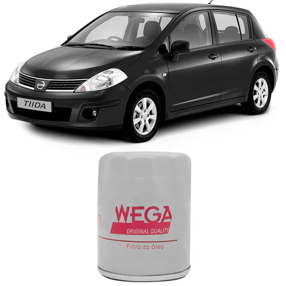 Filtro de óleo Wega para Nissan Tiida 1.8 2009-2013