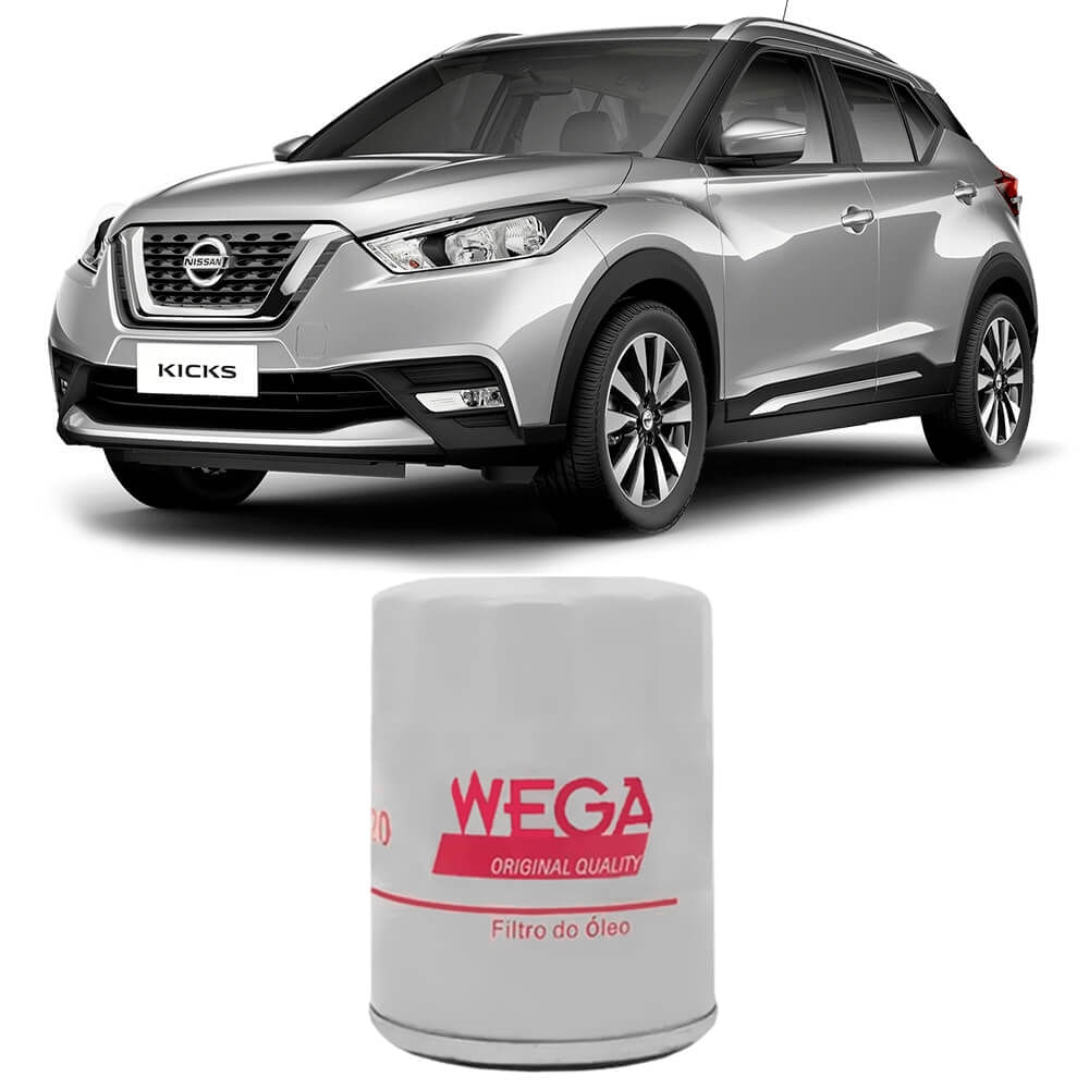Filtro de óleo Wega e Nissan Kicks 2017-2018