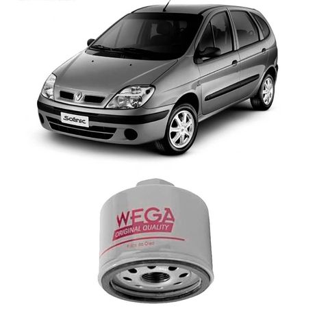 Filtro Óleo Renault Scenic 1.6 2.0 99 a 2011 Wega