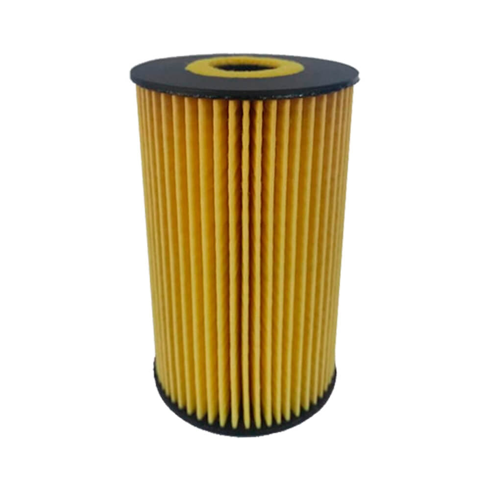 Filtro de óleo Wega amarelo isolado em fundo branco para Volkswagen Amarok 2.0 2011-2017