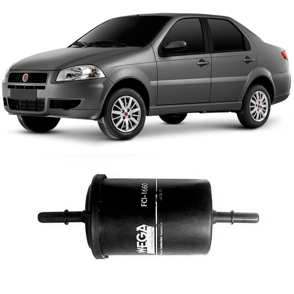 Filtro de combustível preto cilíndrico Wega FCI-160