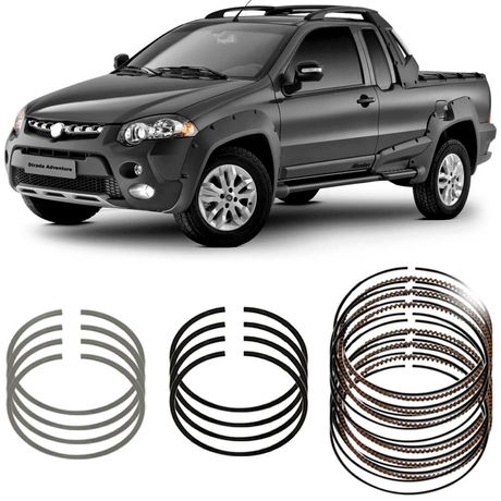 Jogo Anel Segmento STD Fiat Strada 1.8 2012 a 2017 Metal Leve