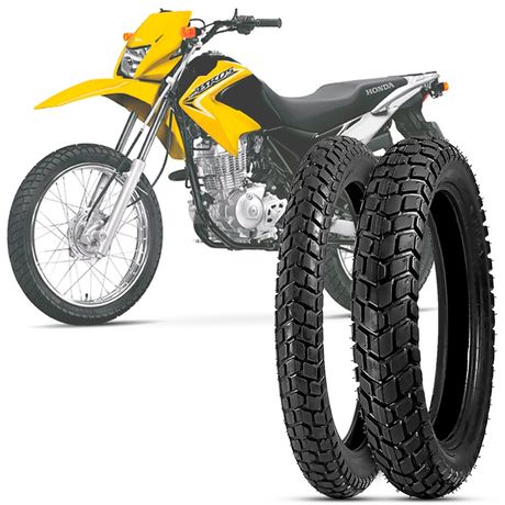 2 Pneu Moto Nxr 125 Bros Levorin by Michelin 90/90-19 52p 110/90-17 60p Duna Evo