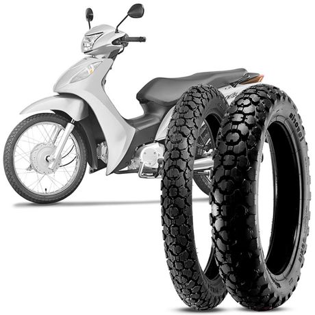 Par Pneu Moto Biz 125 Levorin by Michelin 60/100-17 33L 80/100-14 49L Dingo Evo