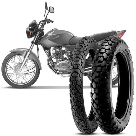 2 Pneu Moto CG 150 Titan Levorin by Michelin Aro 18 80/110-18 47P M/C 90/90-18 57P M/C Dingo Evo