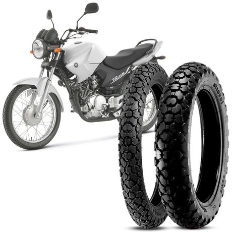 2 Pneu Moto YBR 125 Factor Levorin by Michelin Aro 18 80/100-18 47P M/C 90/90-18 57P M/C Dingo Evo