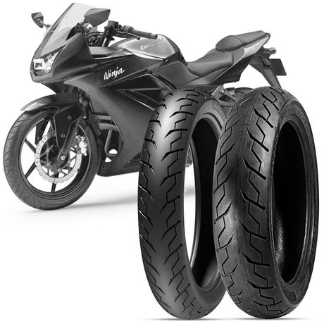 2 Pneu Moto Ninja 250 Levorin by Michelin 110/70-17 54h 140/70-17 66h Matrix Sport