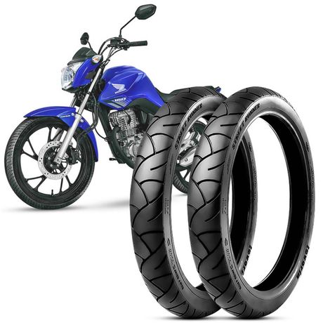 2 Pneu Moto Cg 160 Fan Levorin by Michelin Aro 18 90/90-18 57p 2.75-18 48p Street Runner