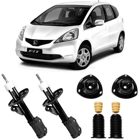 2 Amortecedor Honda Fit 2009 a 2013 Dianteiro Monroe e Kit