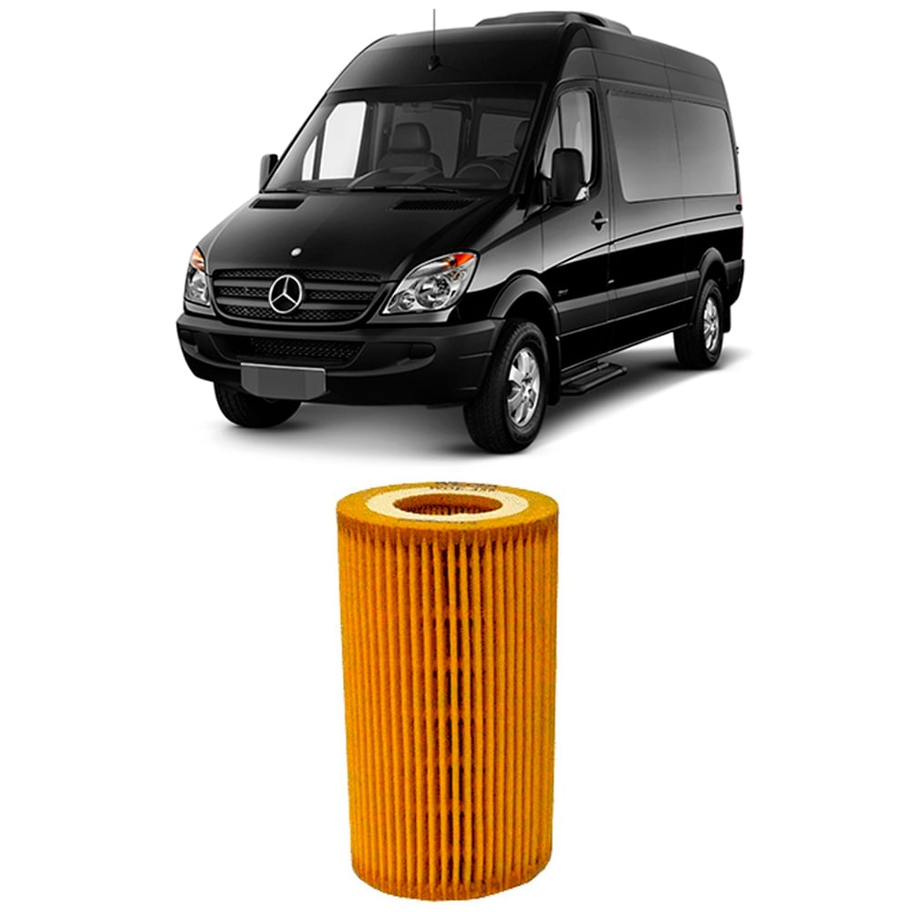 Filtro de óleo laranja Wega com van Mercedes Sprinter 415