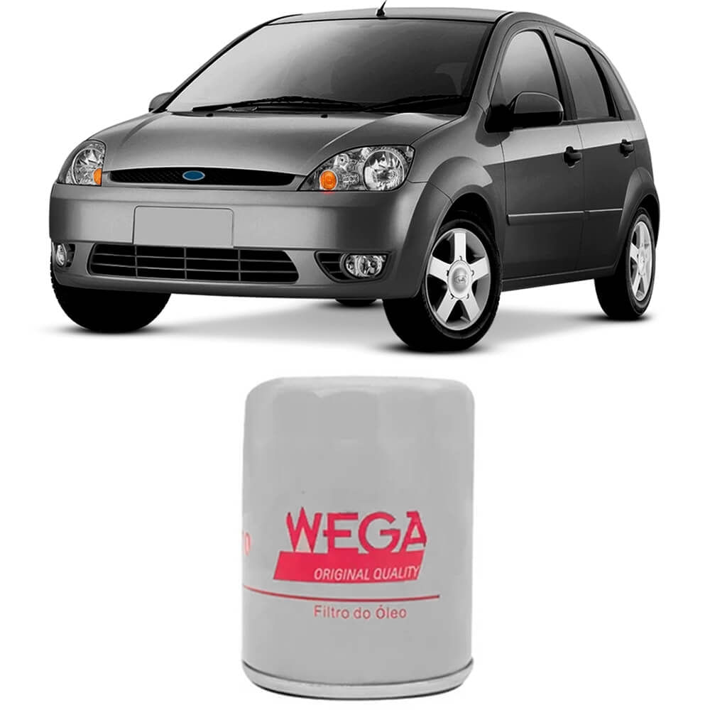Filtro de óleo Wega ao lado de Ford Fiesta Hatch 2002-2007
