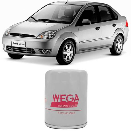 Filtro Óleo Ford Fiesta Sedan 1.0 2002 a 2007 Wega