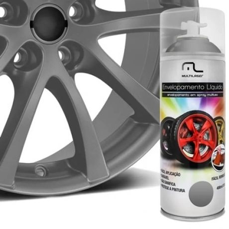 Spray Envelopamento Liquido Grafite 400ml Multilaser Au429 Plástico Metal