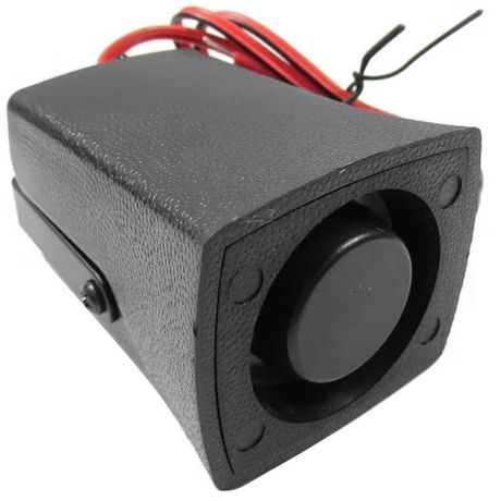 Sirene de Ré Piezoelétrica 12V Intermitente 100DB Preta DNI