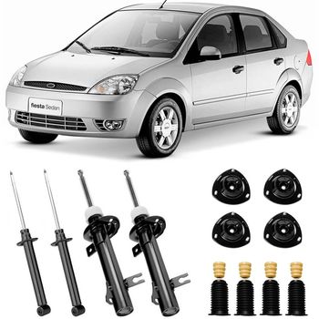 Amortecedores-Monroe-para-Fiesta-Sedan-2003-2014-incluindo-kit-com-pecas-para-instalacao-frontal-e-traseira-