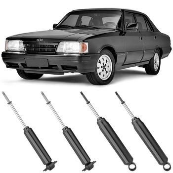 Amortecedores-dianteiros-e-traseiros-Nakata-para-Opala-de-67-a-87-com-imagem-do-carro-e-pecas-em-destaque-