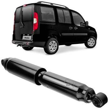 Amortecedor-traseiro-Monroe-para-Fiat-Doblo-Essence-2002-a-2017-com-embalagem-mostrando-o-produto-e-marca-