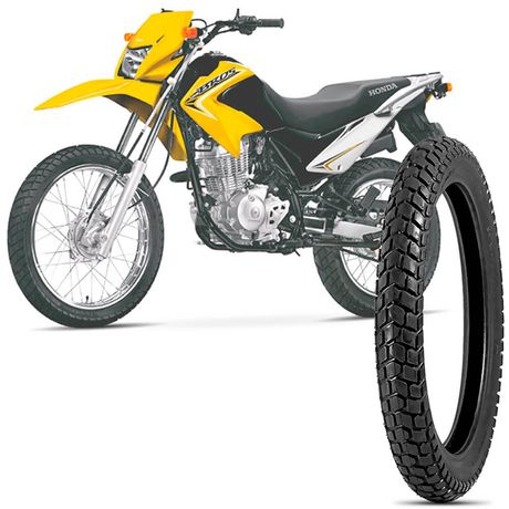 Pneu Moto Nxr 125 Bros Levorin by Michelin Aro 19 90/90-19 52p Dianteiro Duna Evo