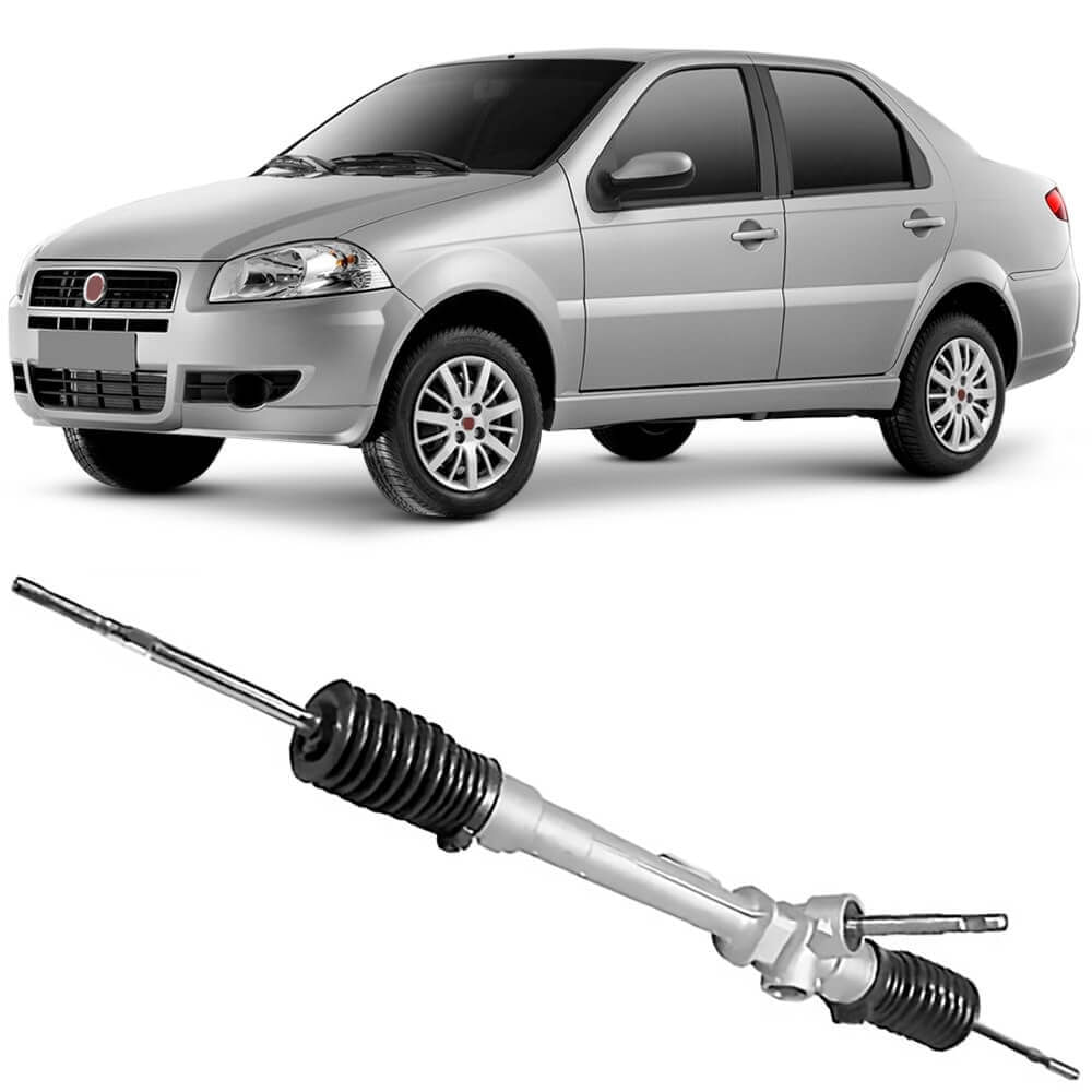 Caixa de direção mecânica para Fiat Siena 1998 a 2015 sem ponteira TRW