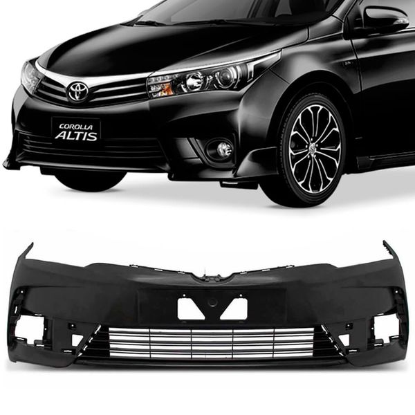 Parachoque Dianteiro Toyota Corolla 2017 a 2019 Preto Liso 7030 DTS ...