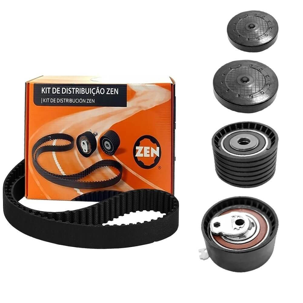 Kit correia dentada Zen para Renault Kangoo 1.6 16v 2005-2018, com correia, tensor e polias