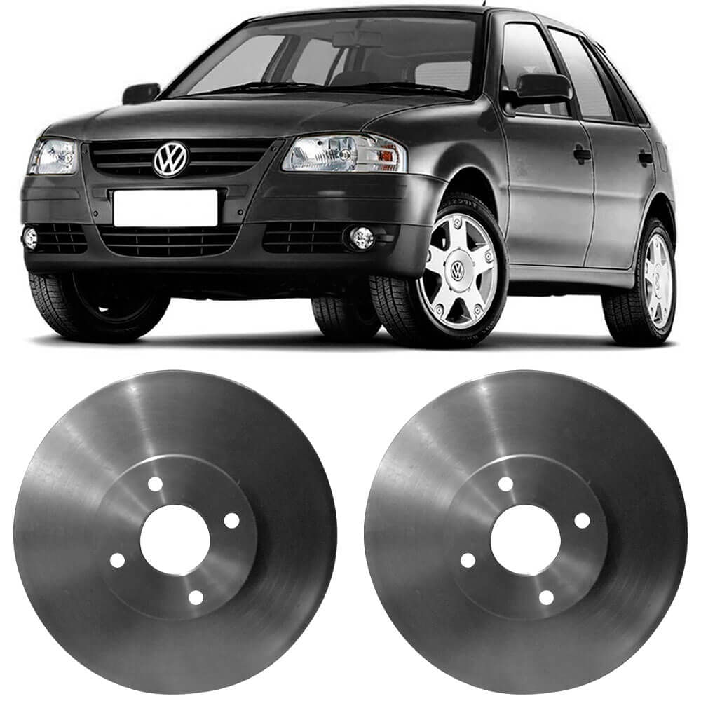 Par Disco Freio Gol G3 G4 99 a 2008 Dianteiro Ventilado TRW - fortbras