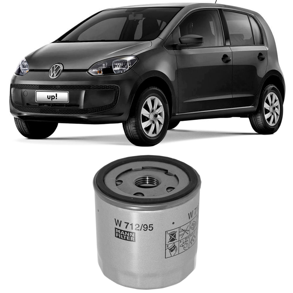 Filtro Óleo Volkswagen Up 1.0 2014 a 2018 MANN-FILTER W712/95 - Hiper ...