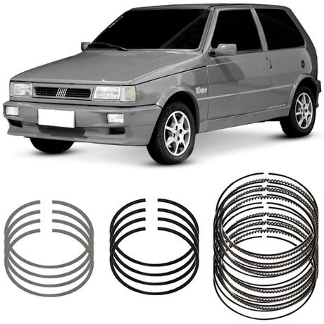 Jogo Anel Segmento 0.40 Fiat Uno 1.6 89 a 94 Metal Leve