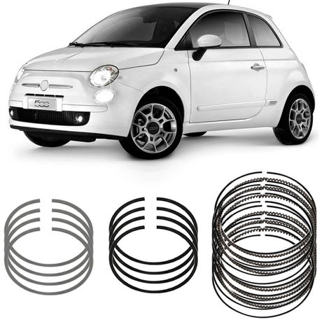 Jogo Anel Segmento 0.40 Fiat 500 1.4 2012 a 2015 Metal Leve