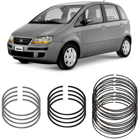 Jogo Anel Segmento 0.60 Fiat Idea 1.4 2006 a 2015 Metal Leve