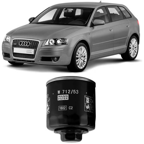 Filtro Óleo Audi A3 Sportback 1.6 2007 a 2010 MANN-FILTER W712/53