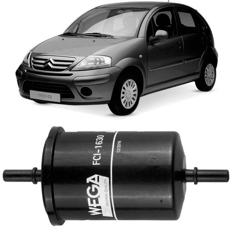 Filtro Combustível Citroen C3 1.2 1.5 1.6 2002 a 2018 Wega