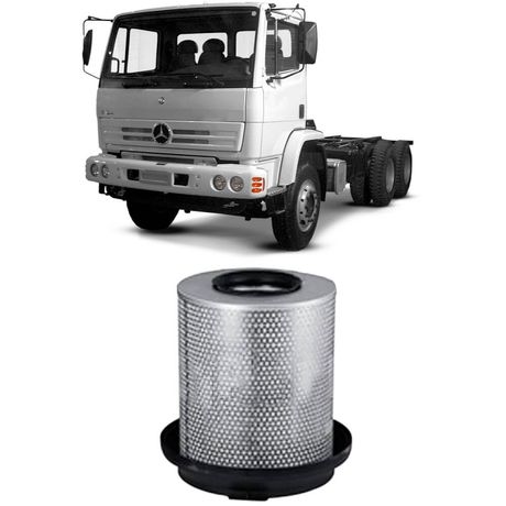 Filtro Ar Mercedes Benz Atego 1718 4.3 2005 a 2012 Metal Leve