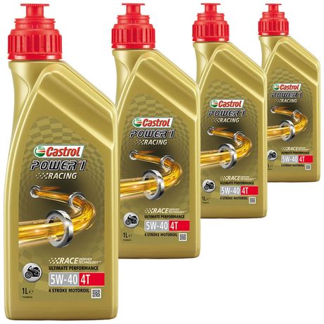 4 Óleo Sintético 5W40 Power 1 Racing 4T Castrol Bmw - 4 Óleo Semissintético 5W40 Power 1 Racing 4T Castrol Bmw