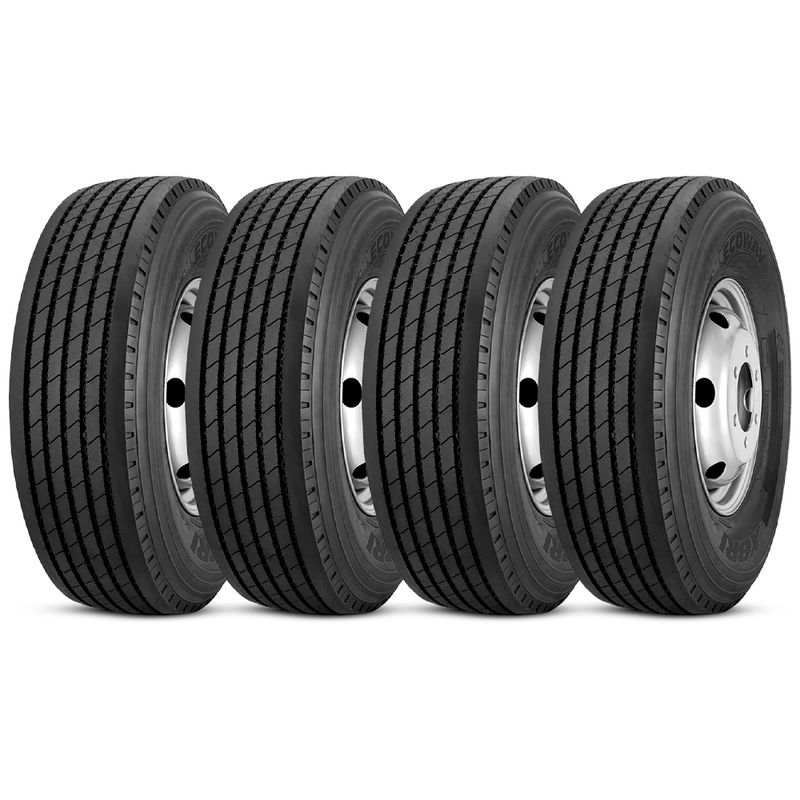 Kit 4 Pneu Xbri Aro 22.5 295/80r22.5 18PR 152/149M Liso Rodoviário