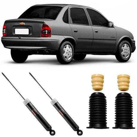2 Amortecedor Corsa Classic 2003 a 2008 Traseiro GB47061 Cofap e Kit