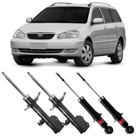 4 Amortecedor Toyota Corolla Fielder 2005 a 2008 Dianteiro Traseiro Kayaba