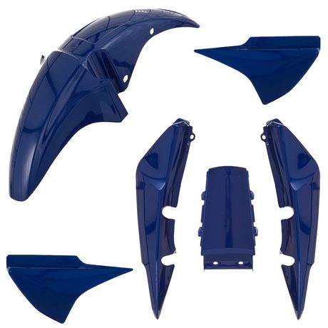 Kit Carenagem Titan 150 2007 Pro Tork 003-5005 Azul Myth Metálico 6 Peças
