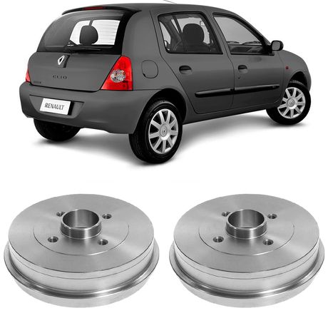 Par Tambor Freio Clio Symbol 2000 a 2016 Traseiro Com Cubo Hipper Freios HF322B