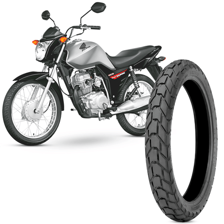 Pneu Moto CG 125 Technic Aro 18 90/90-18 57P Traseiro T&C