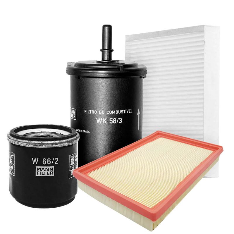 Kit Filtro Renault Kwid 1.0 12V SCe 2018 a 2020 MANNFILTER SP110654