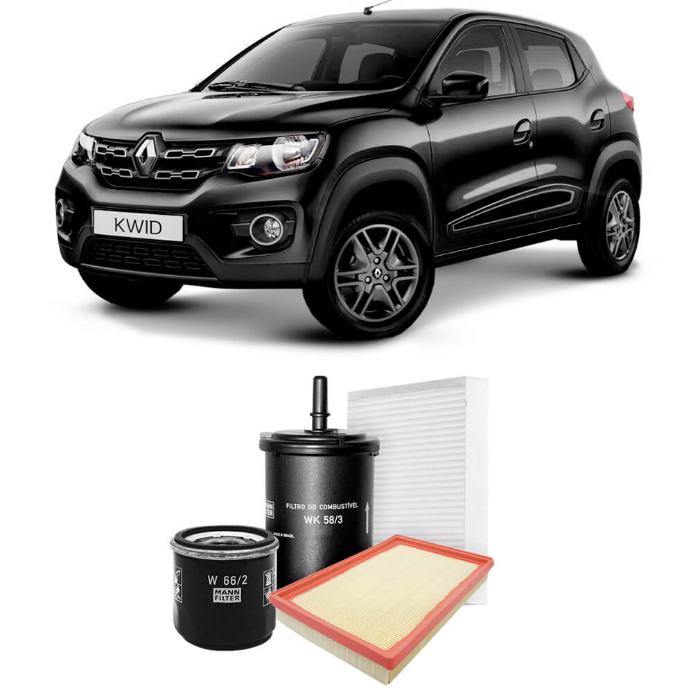 Kit Filtro Renault Kwid 1.0 12V SCe 2018 a 2020 MANNFILTER SP110654