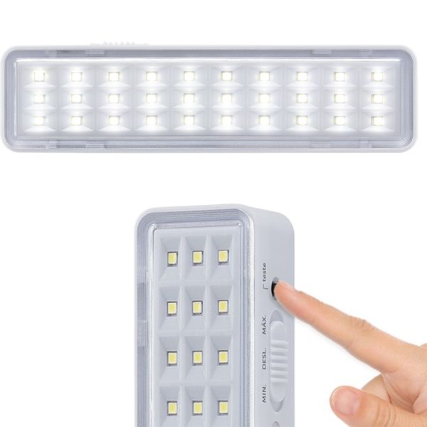 Kit 3 Luminária de Emergência Autônoma LEA 30 Leds Bivolt Intelbras
